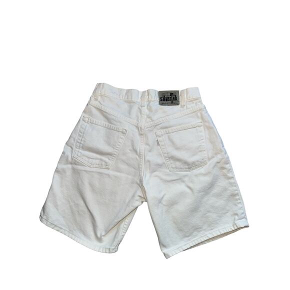 Vintage Levi’s SilverTab Loose Shorts | White Denim | 90s Made in USA | Size 31 - Picture 2 of 12